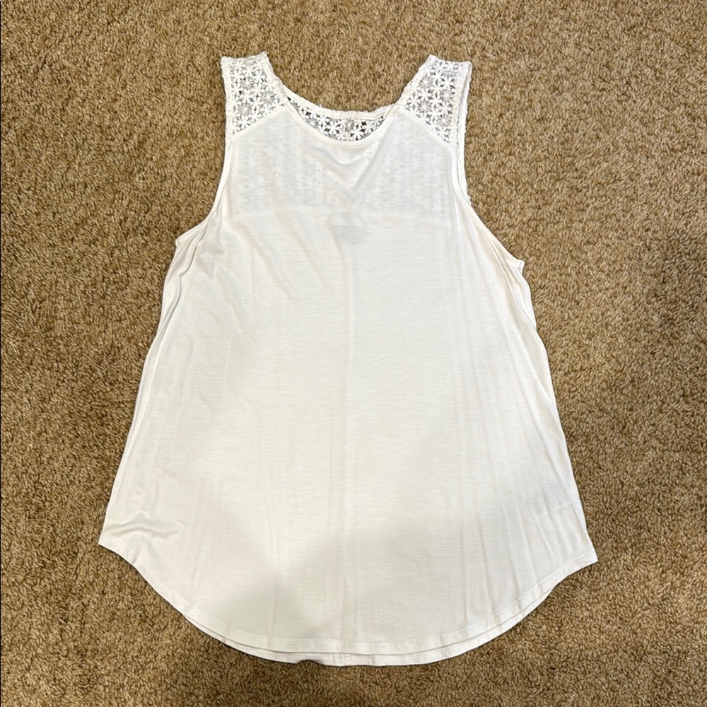 Old Navy White Lace Detail Women's Top